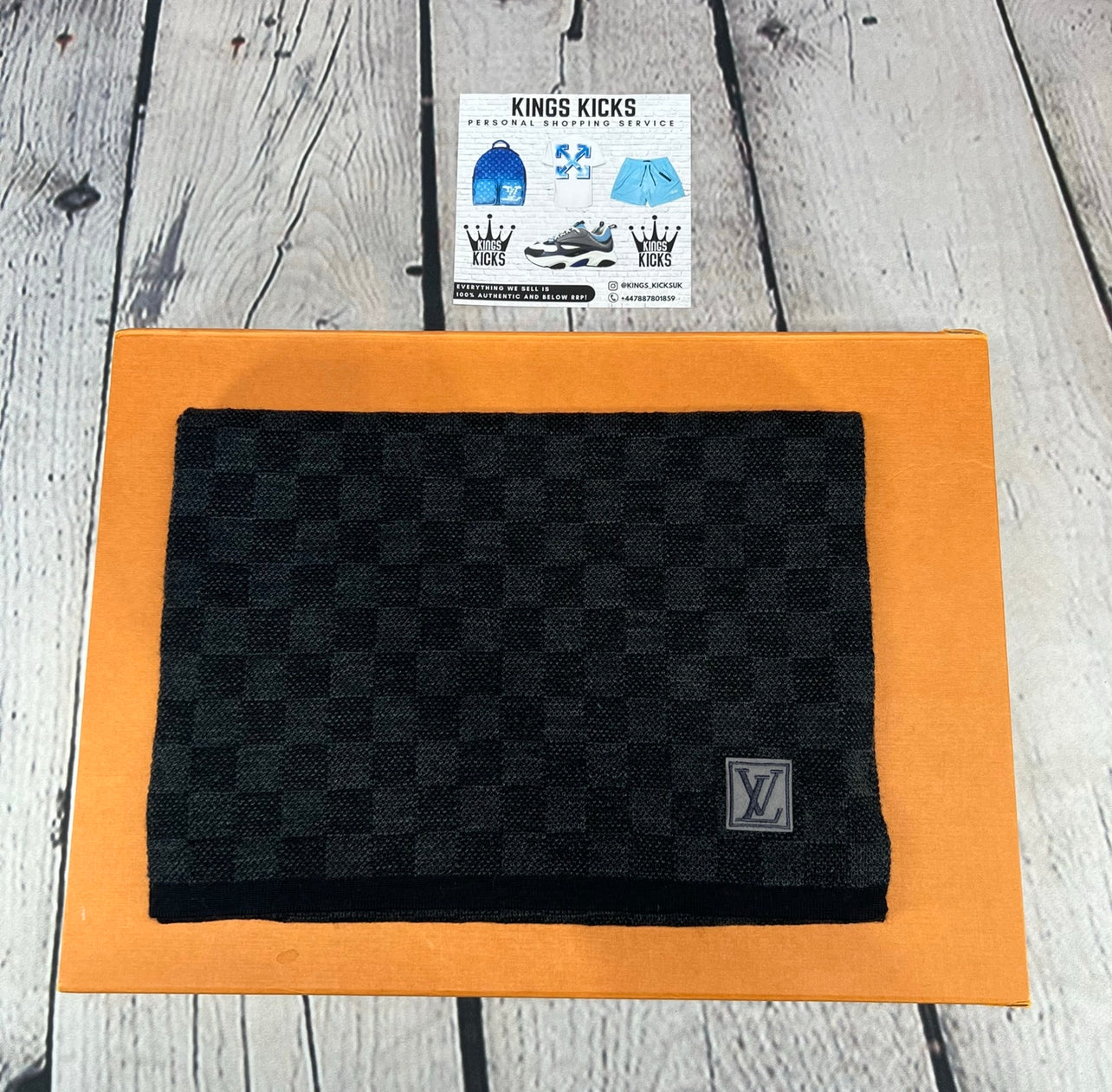 Louis Vuitton Damier Scarf Black